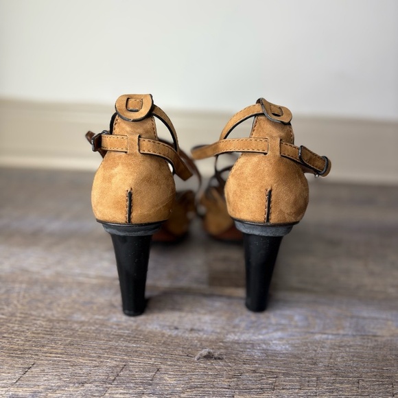 Tods Strappy Heels Leather Buckle Sandals Size 38.5 - Picture 7 of 10
